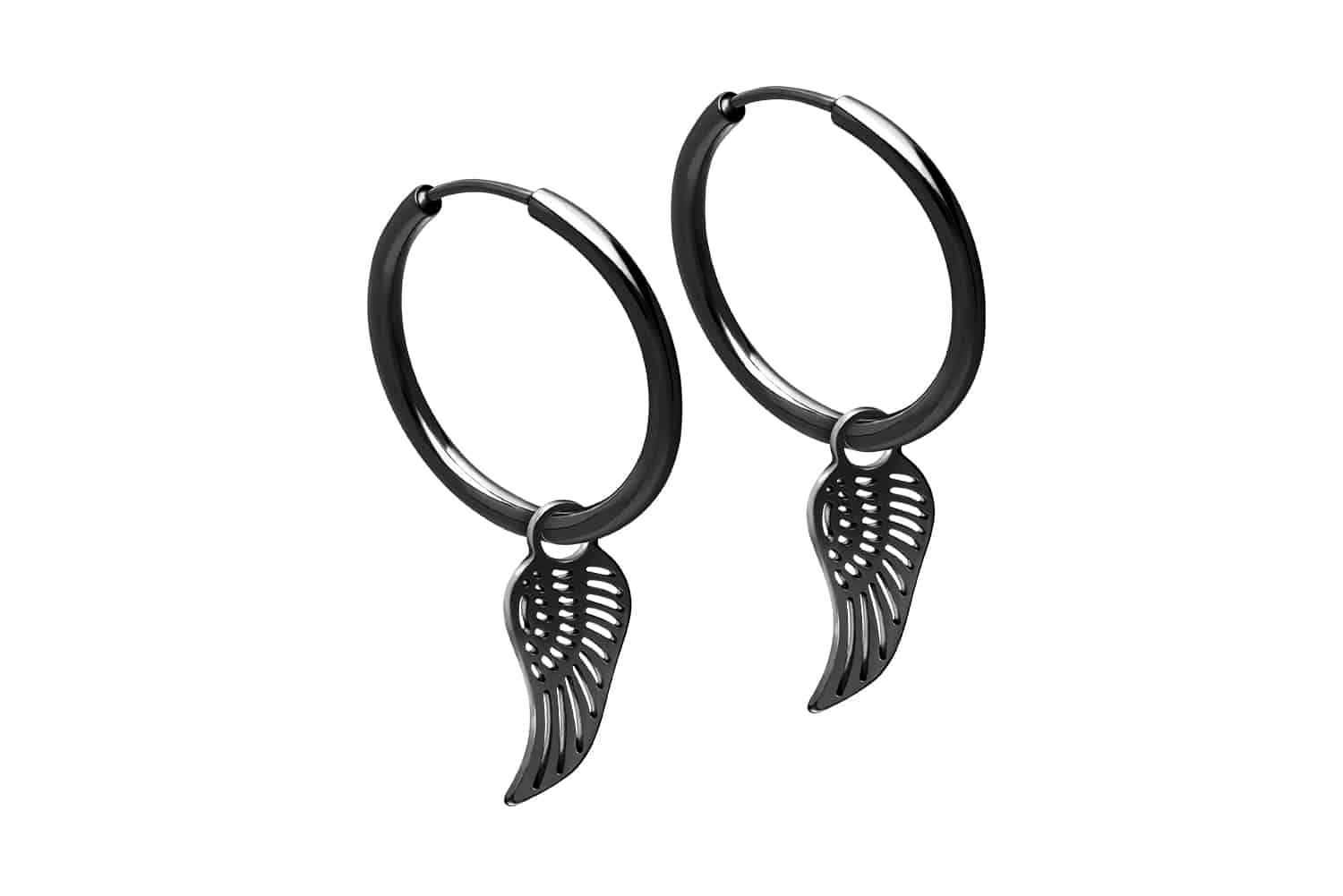 Chirurgenstahl Ohrclicker Creolen FLÜGEL von Piercingline